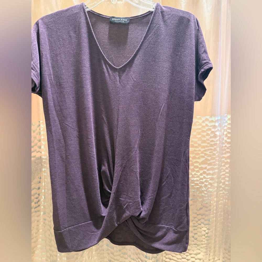 Always A Line size small purple (more eggplant color). Good but used condition